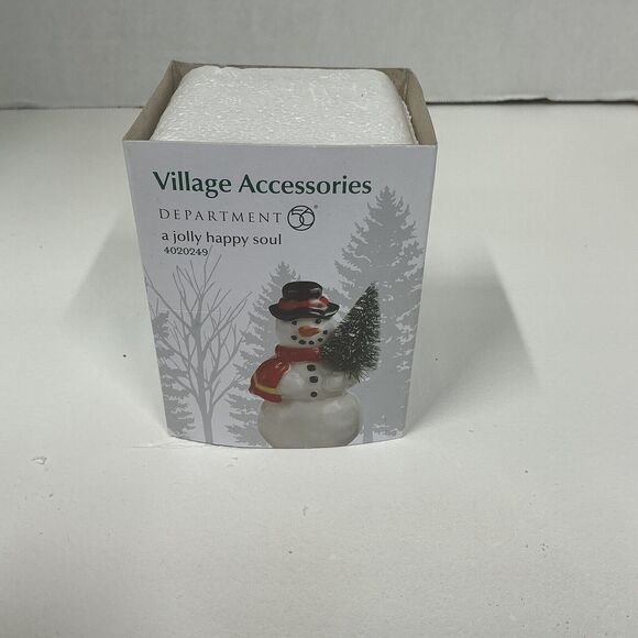 Department 56 A Jolly Happy Soul - 4020249 Snowman With Tree - Picture 1 of 5
